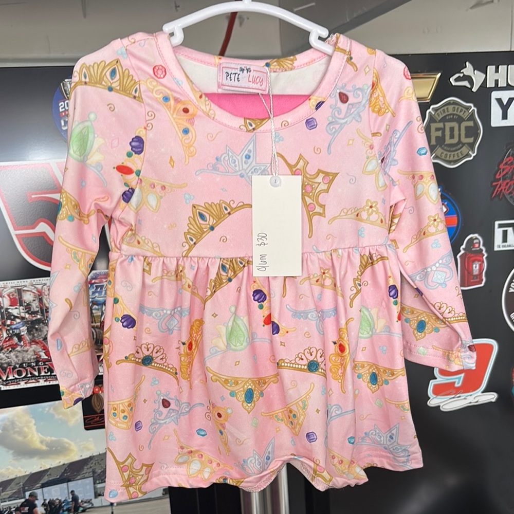 Pink Patterned Pant & Shirt Set